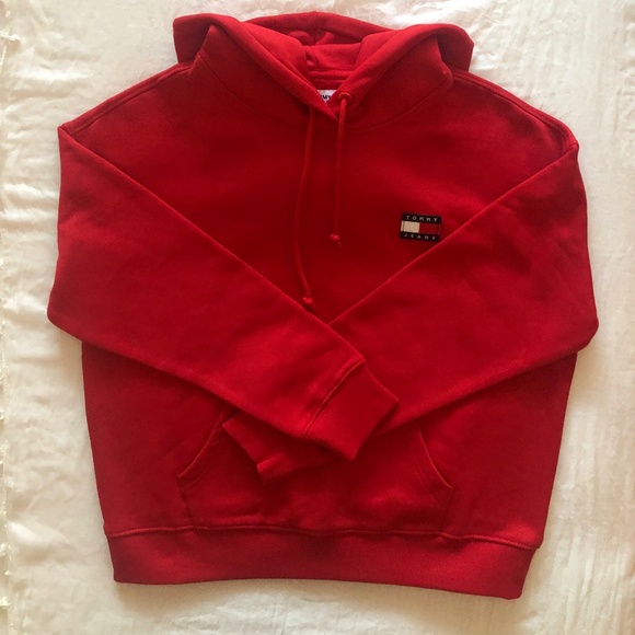 Tommy Hilfiger LOGO BADGE HOODED SWEATSHIRT/ NWOT. - Picture 1 of 2